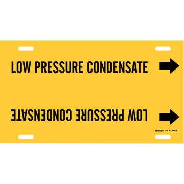 "Low Pressure Condensate" Pipe Marker