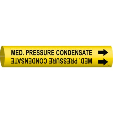 "Med. Pressure Condensate" Pipe Marker