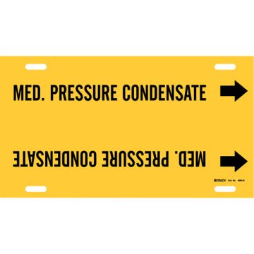 "Med. Pressure Condensate" Pipe Marker