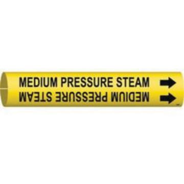 "Medium Pressure Steam" Pipe Marker