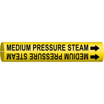"Medium Pressure Steam" Pipe Marker