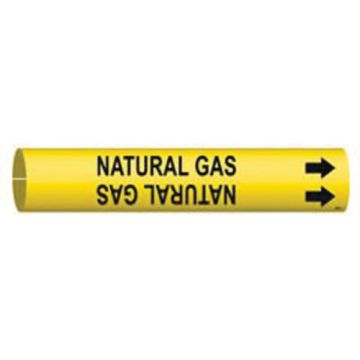"Natural Gas" Pipe Marker