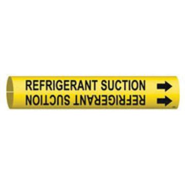"Refrigerant Suction" Pipe Marker