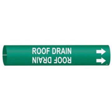 "Roof Drain" Pipe Marker