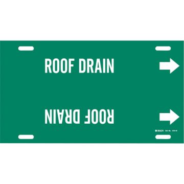 "Roof Drain" Pipe Marker