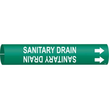 "Sanitary Drain" Pipe Marker