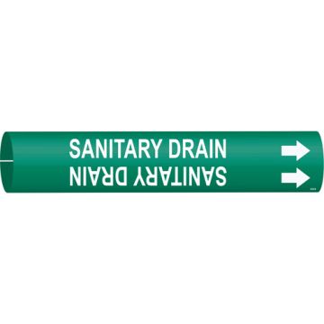 "Sanitary Drain" Pipe Marker