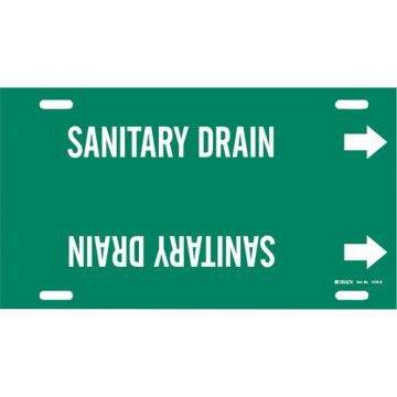 "Sanitary Drain" Pipe Marker