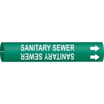 "Sanitary Sewer" Pipe Marker