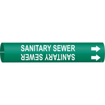 "Sanitary Sewer" Pipe Marker