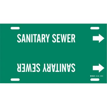 "Sanitary Sewer" Pipe Marker