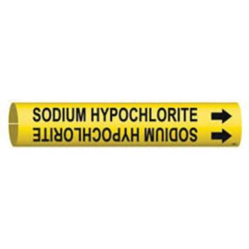 "Sodium Hypochlorite" Pipe Marker