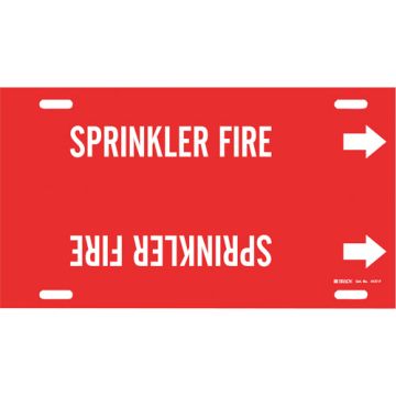 "Sprinkler Fire" Pipe Marker