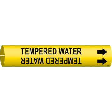 "Tempered Water" Pipe Marker