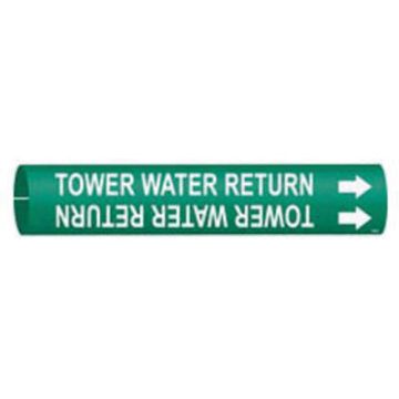 "Tower Water Return" Pipe Marker