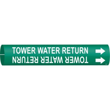 "Tower Water Return" Pipe Marker