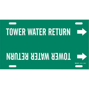 "Tower Water Return" Pipe Marker