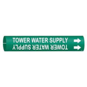 "Tower Water Supply" Pipe Marker