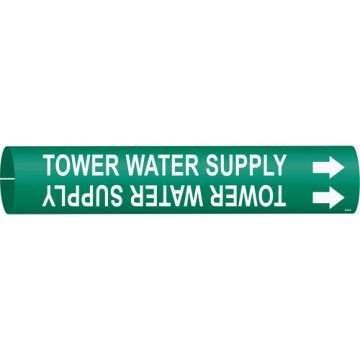 "Tower Water Supply" Pipe Marker