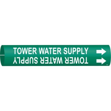 "Tower Water Supply" Pipe Marker