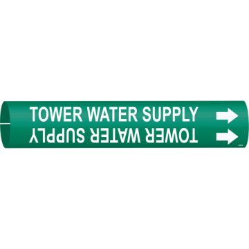 "Tower Water Supply" Pipe Marker