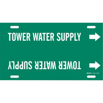 "Tower Water Supply" Pipe Marker