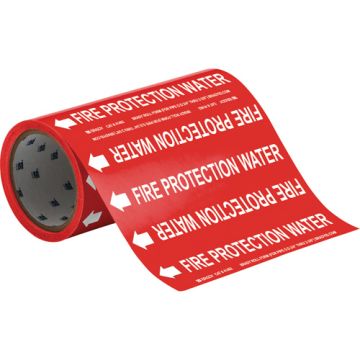 "Fire Protection Water" Roll Form Pipe Markers
