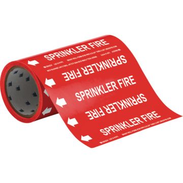 "Sprinkler Fire" Roll Form Pipe Markers