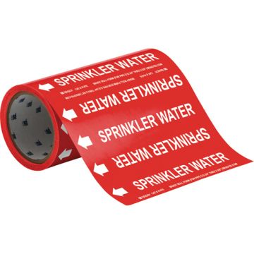 "Sprinkler Water" Roll Form Pipe Markers