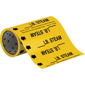 Blank "LB. Steam" Roll Form Pipe Markers