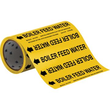 "Boiler Feed Water" Roll Form Pipe Marker
