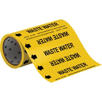 "Waste Water" Roll Form Pipe Markers
