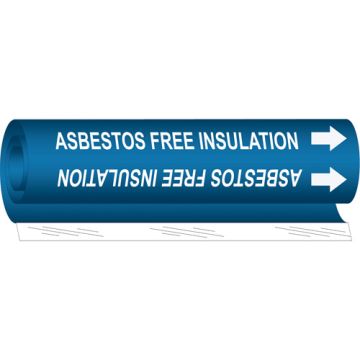 "Asbestos Free Insulation" Pipe Marker