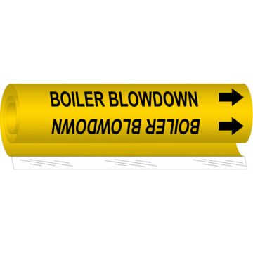 "Boiler Blowdown" Pipe Marker