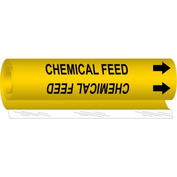"Chemical Feed" Pipe Marker