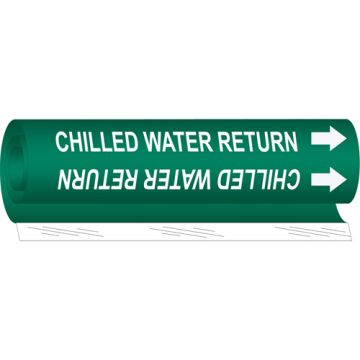 "Chilled Water Return" Pipe Marker