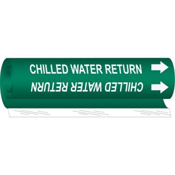 "Chilled Water Return" Pipe Marker