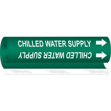 "Chilled Water Supply" Pipe Marker