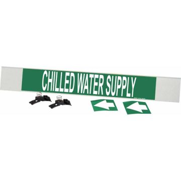 "Chilled Water Supply" Pipe Marker