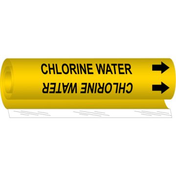 "Chlorine Water" Pipe Marker
