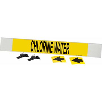 "Chlorine Water" Pipe Marker