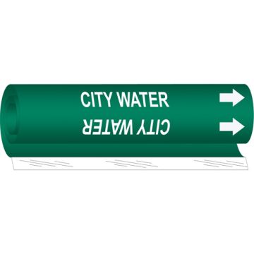 "City Water" Pipe Marker