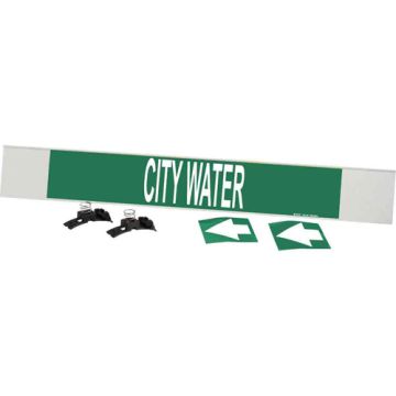 "City Water" Pipe Marker