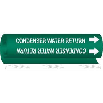 "Condenser Water Return" Pipe Marker