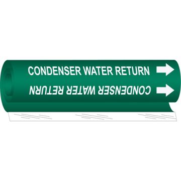 "Condenser Water Return" Pipe Marker