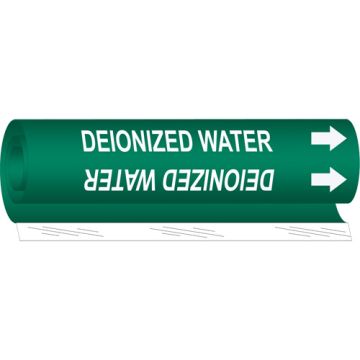 "Deionized Water" Pipe Marker