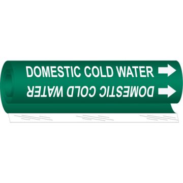 "Domestic Cold Water" Pipe Marker