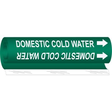 "Domestic Cold Water" Pipe Marker