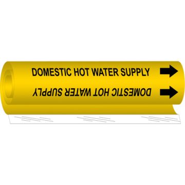 "Domestic Hot Water Supply" Pipe Marker