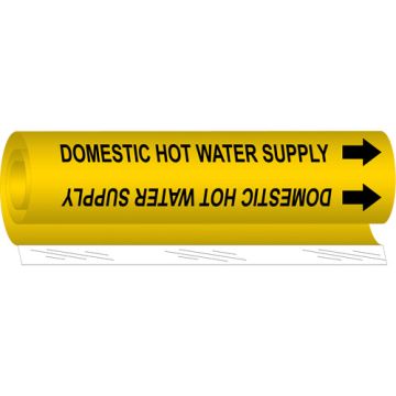 "Domestic Hot Water Supply" Pipe Marker